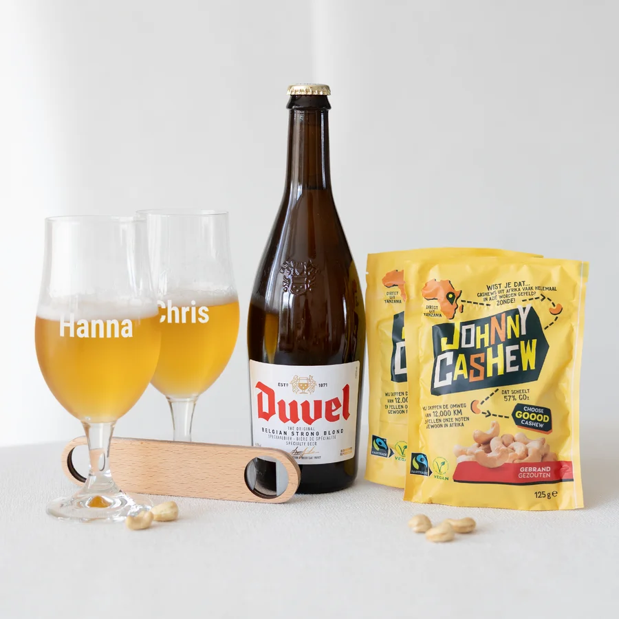 Gepersonaliseerd Bierpakket als kerstcadeau voor mannen