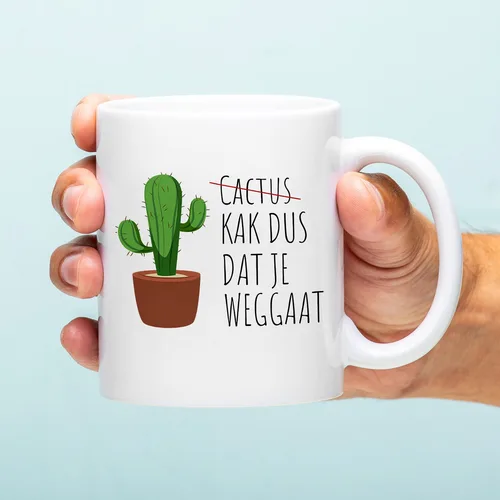 Afscheidscadeau Collega Cactus Kak dus dat je weggaat Mok