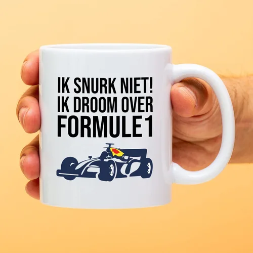 Mok 'Ik snurk niet! Ik droom over Formule 1'